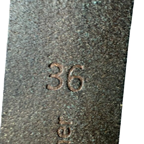 Timberland Brown Leather Belt 36 Genuine Leather Brass Buckle Durable Casual - Picture 3 of 8